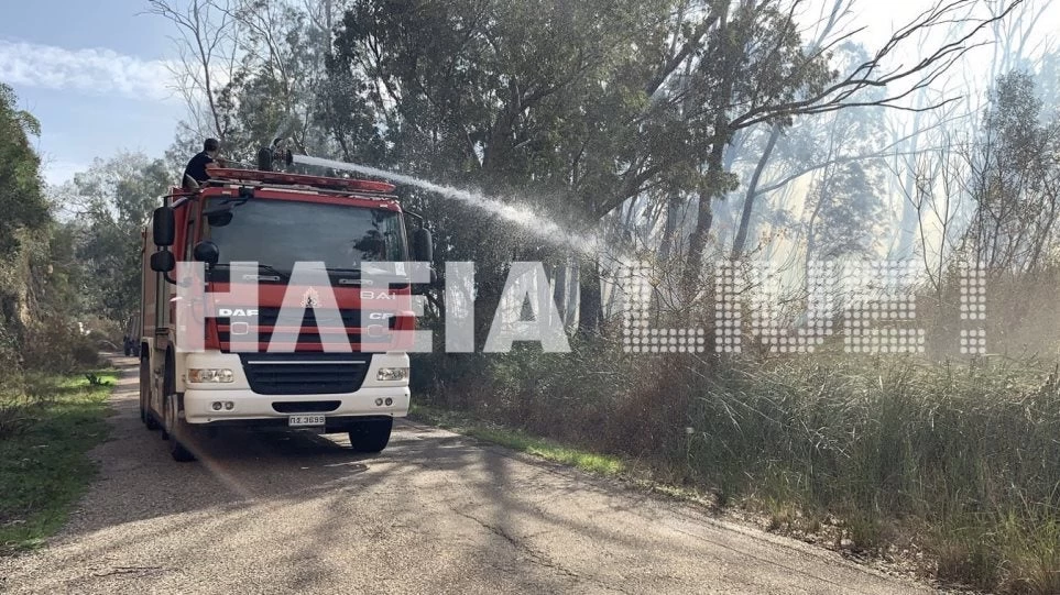 Δεύτερη πυρκαγιά σε ένα 24ωρο στη Λίμνη Καϊάφα στην Ηλεία